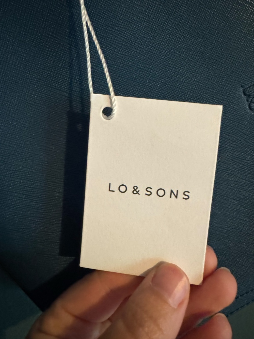 NWT Lo & Sons Pearl Saffiano Leather in Teal, no long strap - Picture 3 of 9